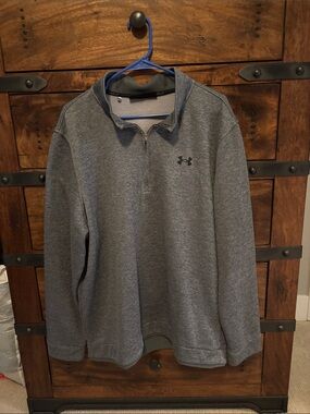 Under Armour Men's Heather Gray 1/4 Zip Pullover